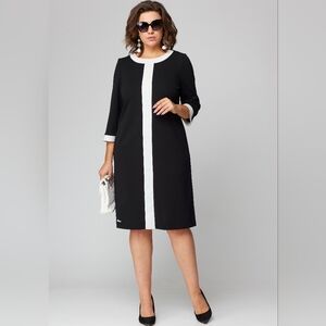 BCBG Max Azria Navy Cream Dress